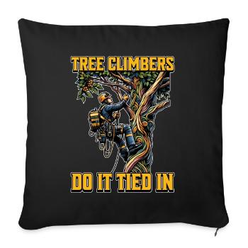 Tree Surgeon Tree Climbers Do It Arboriculturist - Sofakissenbezug 45 x 45 cm - Schwarz - Vorne