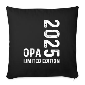 Grandpa 2025 Limited Edition - Sofa pillowcase 17,3'' x 17,3'' (45 x 45 cm) - black - Front