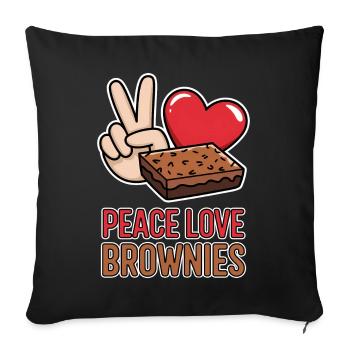 Brownies Dire Pâtisserie Drôle Brownie Cadeau - Housse de coussin décorative 45 x 45 cm - noir - Devant