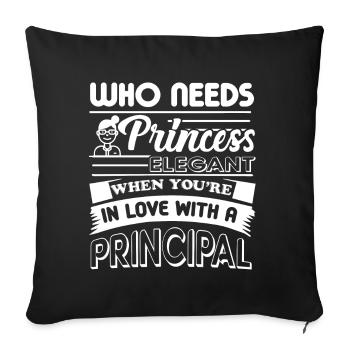 Principal In Love With Principal - Sofa pillowcase 17,3'' x 17,3'' (45 x 45 cm) - black - Front