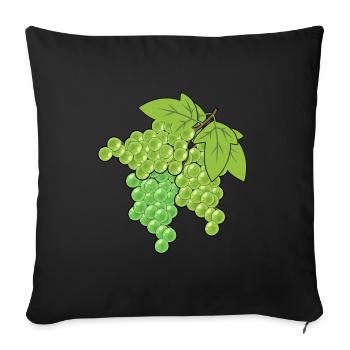 Grapes Grapes Grapes Vine Garden - Sofa pillowcase 17,3'' x 17,3'' (45 x 45 cm) - black - Front