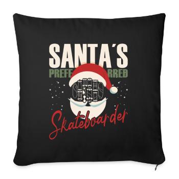 Skateboard Art Pour Garçons Filles Hommes Skateboard Cadeaux - Housse de coussin décorative 45 x 45 cm - noir - Devant