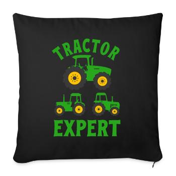 Farm Tractor Expert Farmer Boy Toddler Gift Idea - Sofa pillowcase 17,3'' x 17,3'' (45 x 45 cm) - black - Front