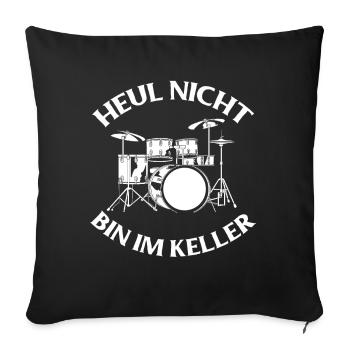 Drums Drums Drumstick Drummer Music Band Rock - Sofa pillowcase 17,3'' x 17,3'' (45 x 45 cm) - black - Front