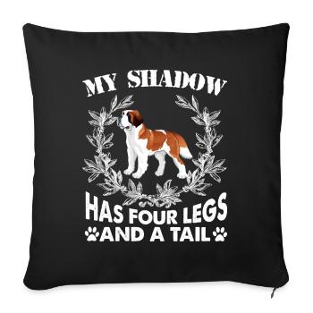 American Bulldog Has Four Legs And A Tail - Sofa pillowcase 17,3'' x 17,3'' (45 x 45 cm) - black - Front