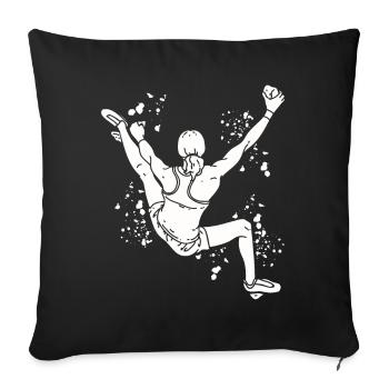 Boulderer Colorsplash Boulder Bouldern - Sofakissenbezug 45 x 45 cm - Schwarz - Vorne