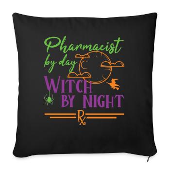 Apothecary Halloween | Witch by Night - Sofa pillowcase 17,3'' x 17,3'' (45 x 45 cm) - black - Front