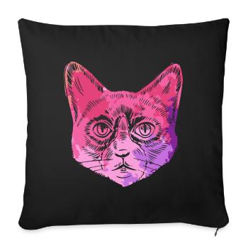 Snowshoe Cat Snowshoe Cat Colorful - Sofa pillowcase 17,3'' x 17,3'' (45 x 45 cm) - black - Front