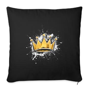 Crown King - Sofa pillowcase 17,3'' x 17,3'' (45 x 45 cm) - black - Front