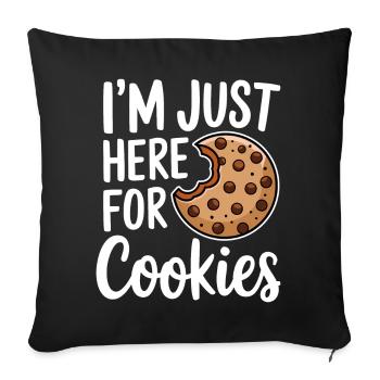 Cookies Saying Chocolate Cookies Funny Cookie Gift - Sofa pillowcase 17,3'' x 17,3'' (45 x 45 cm) - black - Front