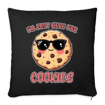 Cookies Saying Chocolate Cookies Funny Cookie Gift - Sofa pillowcase 17,3'' x 17,3'' (45 x 45 cm) - black - Front