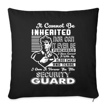 Security Guard Forever The Title Security Guard - Sofa pillowcase 17,3'' x 17,3'' (45 x 45 cm) - black - Front