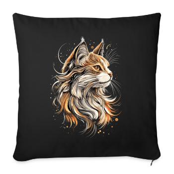 Persian Cat Persian Cat Persian Cat Cute Cats - Sofa pillowcase 17,3'' x 17,3'' (45 x 45 cm) - black - Front