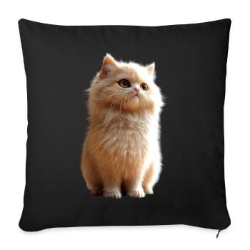 Persian Cat Persian Cat Persian Cat Cute Cats - Sofa pillowcase 17,3'' x 17,3'' (45 x 45 cm) - black - Front