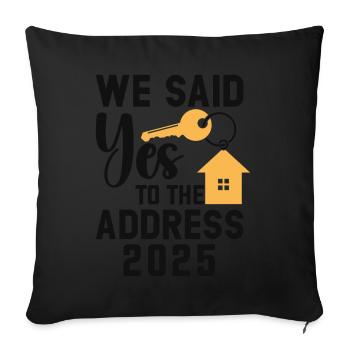 Nous avons dit à l’adresse 2026 - Housse de coussin décorative 45 x 45 cm - noir - Devant