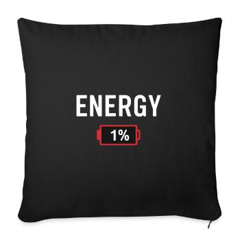 Énergie 1% - Housse de coussin décorative 45 x 45 cm - noir - Devant