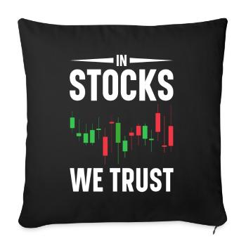 Day Trading Day Trader Bourse Bourse - Housse de coussin décorative 45 x 45 cm - noir - Devant