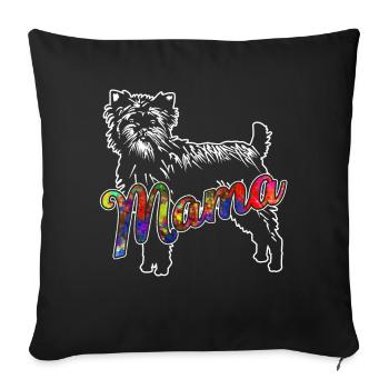 Affenpinscher Affenpinscher Mama - Sofa pillowcase 17,3'' x 17,3'' (45 x 45 cm) - black - Front