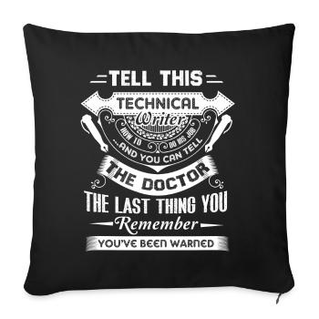 Technical Writer Technical Writer Job - Sofa pillowcase 17,3'' x 17,3'' (45 x 45 cm) - black - Front