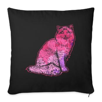 Ragdoll cat Ragdoll cat Colorful - Sofa pillowcase 17,3'' x 17,3'' (45 x 45 cm) - black - Front