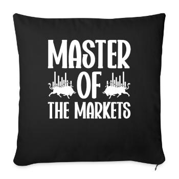 Trading Forex Trader Marché financier - Housse de coussin décorative 45 x 45 cm - noir - Devant