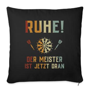 Cadeau de fléchettes Jeu de fléchettes Bullseye - Housse de coussin décorative 45 x 45 cm - noir - Devant