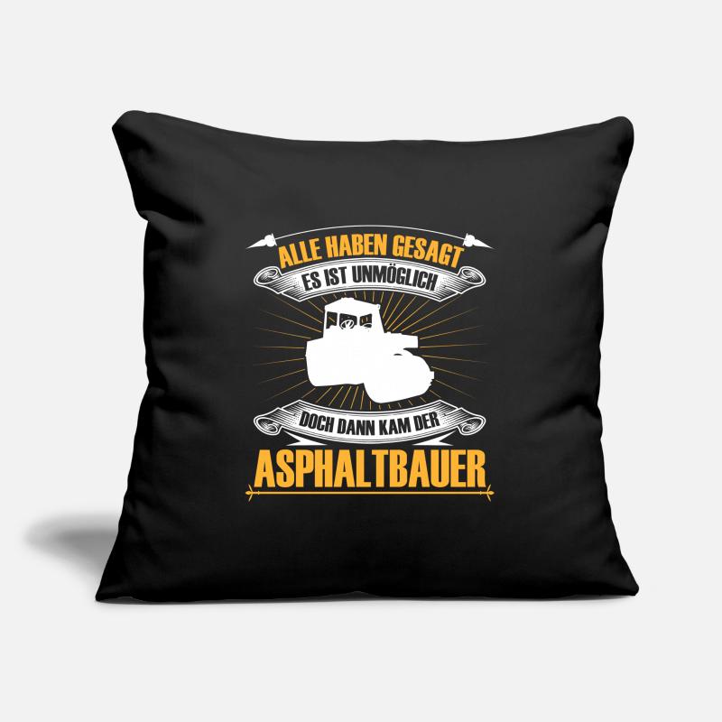 La construction d’asphalte est impossible Construction de routes Housse de coussin décorative 45 x 45 cm