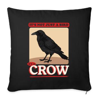 Crows Birds Black Ravens Gift - Sofa pillowcase 17,3'' x 17,3'' (45 x 45 cm) - black - Front