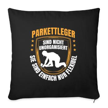 Parquet layers are flexible tilers - Sofa pillowcase 17,3'' x 17,3'' (45 x 45 cm) - black - Front