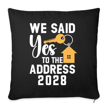Nous avons dit à l’adresse 2028 - Housse de coussin décorative 45 x 45 cm - noir - Devant