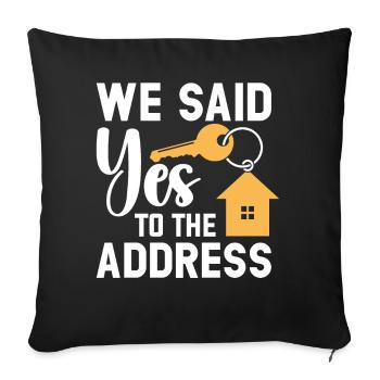 Nous avons dit à l’adresse - Housse de coussin décorative 45 x 45 cm - noir - Devant