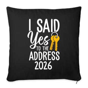 J’ai dit à l’adresse 2026 - Housse de coussin décorative 45 x 45 cm - noir - Devant