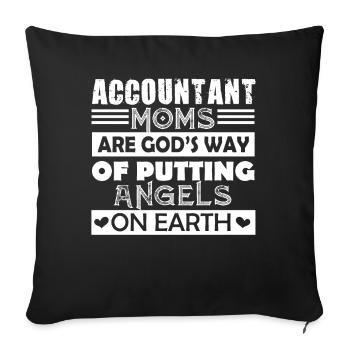 Accountant Accountant Moms - Sofa pillowcase 17,3'' x 17,3'' (45 x 45 cm) - black - Front