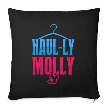 Thrift Shopper Haul-ly Molly Thrift Store - Sofa pillowcase 17,3'' x 17,3'' (45 x 45 cm) - black - Front