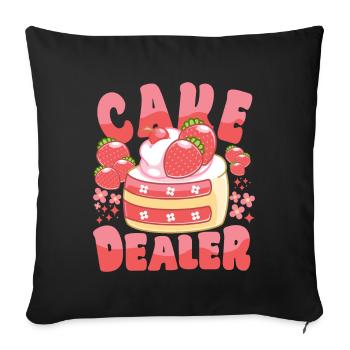 Cake Baker Cake Dealer Cupcake - Sofa pillowcase 17,3'' x 17,3'' (45 x 45 cm) - black - Front
