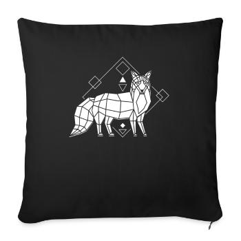 Polygon Canidae Caninae Red Fox Fox Lover Fox - Sofa pillowcase 17,3'' x 17,3'' (45 x 45 cm) - black - Front