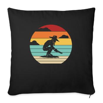 Rétro prospection mineur Exploitation des placeurs Exploitation de l’or Affinage - Housse de coussin décorative 45 x 45 cm - noir - Devant