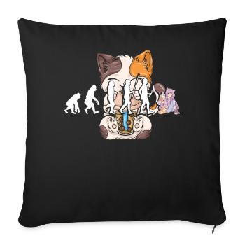 Bubble Tea Boba BubbleTea Kawaii Japan Tea Kpop - Sofa pillowcase 17,3'' x 17,3'' (45 x 45 cm) - black - Front