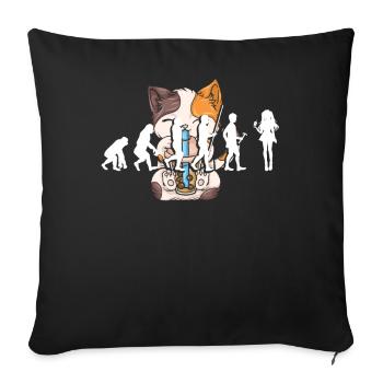 Bubble Tea Boba BubbleTea Kawaii Japan Tea Kpop - Sofa pillowcase 17,3'' x 17,3'' (45 x 45 cm) - black - Front