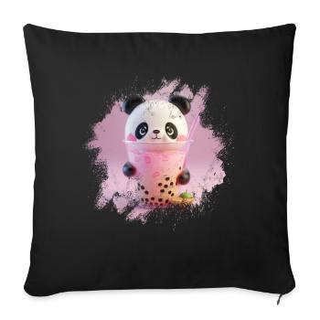 Bubble Tea Boba BubbleTea Kawaii Japan Tea Kpop - Sofa pillowcase 17,3'' x 17,3'' (45 x 45 cm) - black - Front