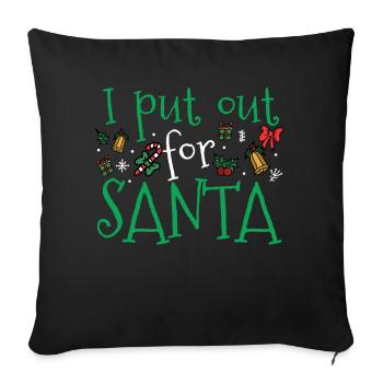 Christmas I Put Out For Santa - Sofa pillowcase 17,3'' x 17,3'' (45 x 45 cm) - black - Front