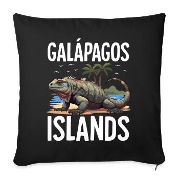 Galapagos Islands - Sofa pillowcase 17,3'' x 17,3'' (45 x 45 cm) - black - Front