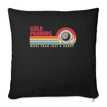 L’orpaillage plus qu’un mineur amateur : un prospecteur - Housse de coussin décorative 45 x 45 cm - noir - Devant