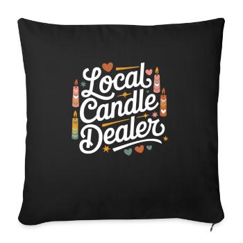 Local Candle Merchant Funny Candle Making - Sofa pillowcase 17,3'' x 17,3'' (45 x 45 cm) - black - Front