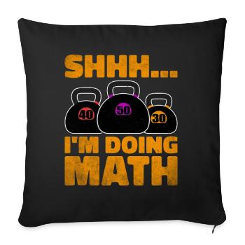 Entraîneur de fitness Haltérophilie GYM Musculation - Housse de coussin décorative 45 x 45 cm - noir - Devant