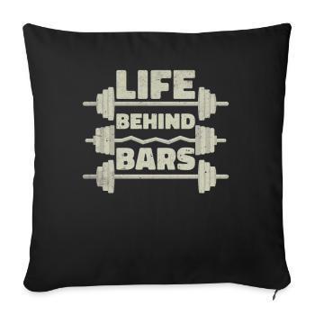 Fitness Trainer Weightlifting GYM Bodybuilding - Sofa pillowcase 17,3'' x 17,3'' (45 x 45 cm) - black - Front