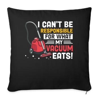 Gardienne d’école Femme de ménage Nettoyage Concierge Gardien - Housse de coussin décorative 45 x 45 cm - noir - Devant