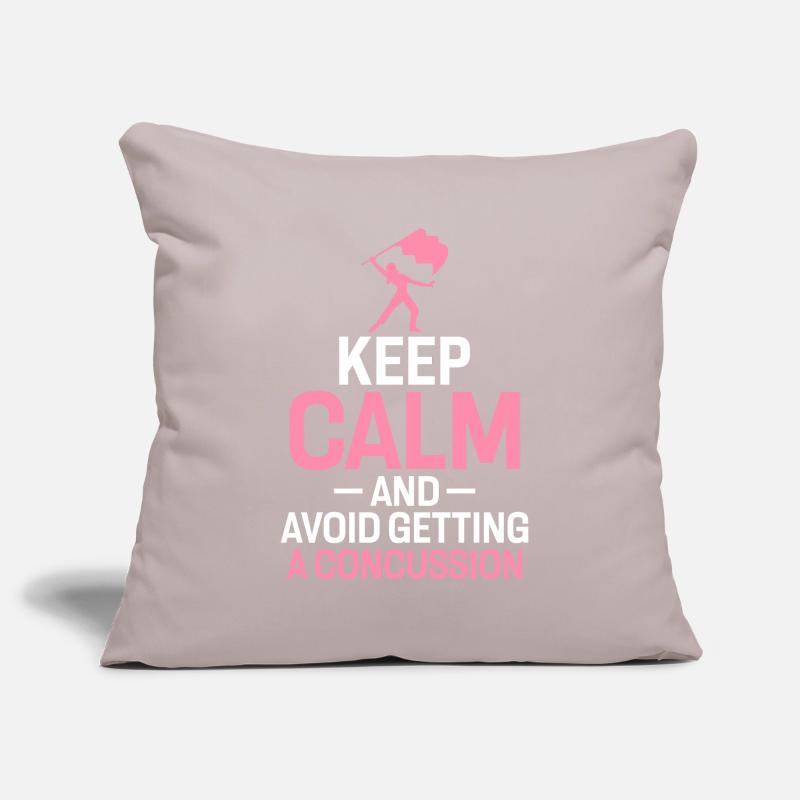 Keep Calm and Avoid Getting A Concussion Funny Sofa pillowcase 17,3'' x 17,3'' (45 x 45 cm)