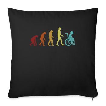 Evolution Doigt cassé Bras cassé Jambe Chirurgien - Housse de coussin décorative 45 x 45 cm - noir - Devant