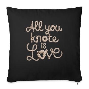 Corduroy Hobby Macrame Artist Weaver Corduroy - Sofa pillowcase 17,3'' x 17,3'' (45 x 45 cm) - black - Front